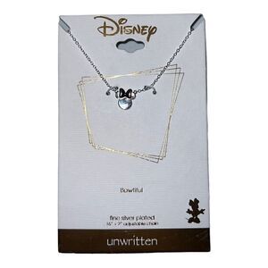 Unwritten Disney Gold Flash Plated Two-Tone Bowtiful Necklace Minnie Mouse New